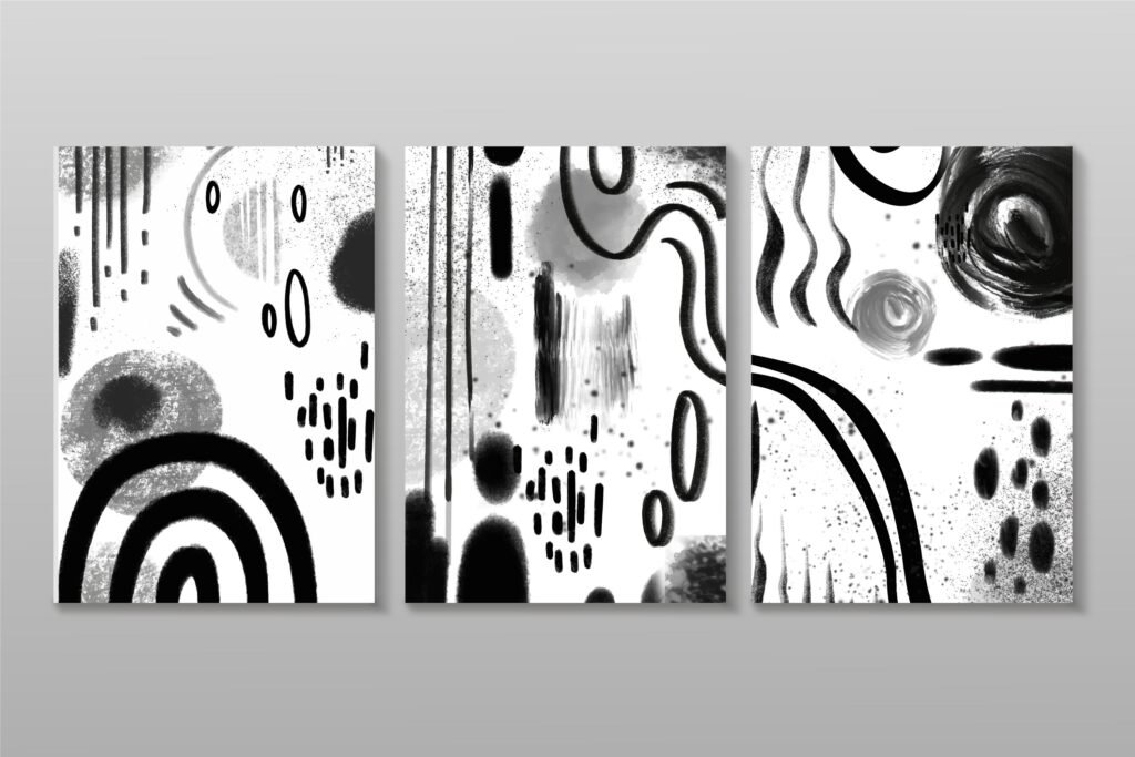 Black and White Abstract Art