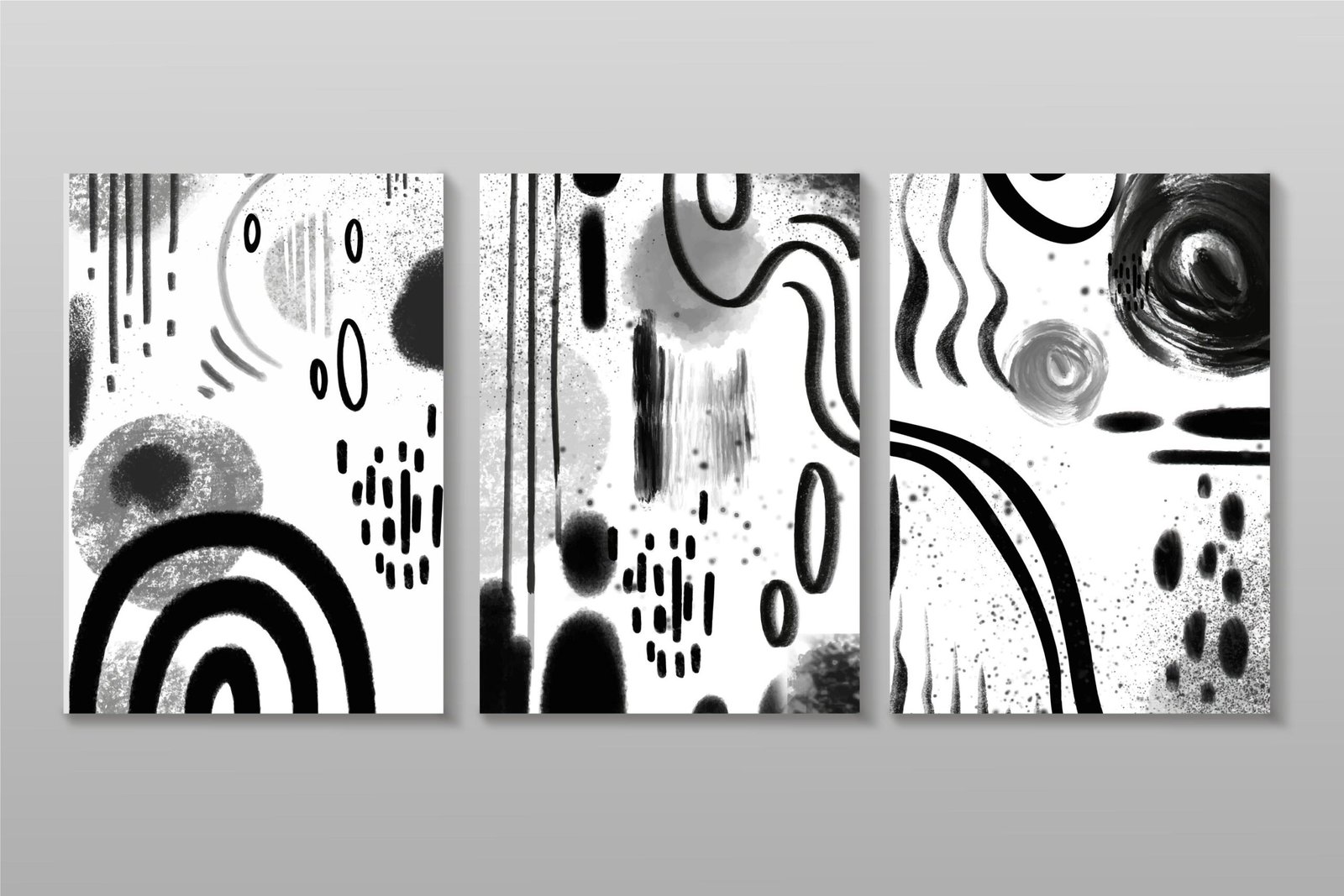 Black and White Abstract Art by ArtPlusCraft